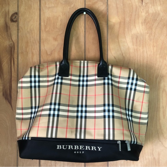 Burberry Golf Bags Burberry Golf Weekender Travel Plaid Bag Tote